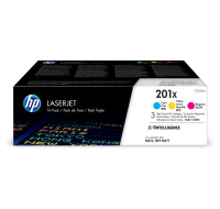 HP 201X 3-pack High Yield Cyan/Magenta/Yellow Original LaserJet Toner Cartridges (CF253XM) (2,300 / 2,300 / 2,300 pages)