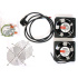 19" ventilace pro nástěnné rozvaděče XtendLan, 2 ventilátory, napájecí kabel, spojovací materiál