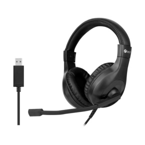 Sluchátka k PC C-TECH MHS-05U, USB černá Sluchátka k PC C-TECH MHS-05U, USB černá