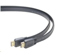 PREMIUMCORD HDMI High Speed + Ethernet plochý kábel, pozlátené konektory, 3 m