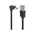 PremiumCord Kabel USB typ C/M zahnutý konektor 90° - USB 3.0 A/M, 50cm
