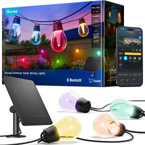 Govee RGBICW Smart solární zahradní retěz 8 žárovek Govee RGBICW Smart solární zahradní retěz 8 žárovek