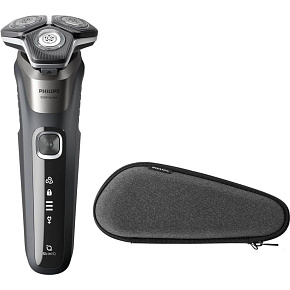 Philips Series 5000 Wet & Dry S5887/30 pánský elektrický holicí strojek, šedý, SkinIQ, 360° otočné hlavy,Power Adapt Philips Series 5000 Wet & Dry S5887/30 pánský elektrický holicí strojek, šedý, SkinIQ, 360° otočné hlavy,Power Adapt