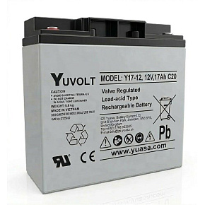 Baterie - YUVOLT Y17-12FR (12V; 17Ah; závit M5; životnost 3-5let) Baterie - YUVOLT Y17-12FR (12V; 17Ah; závit M5; životnost 3-5let)