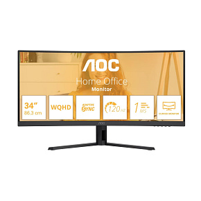 AOC MT VA LCD WLED 34" CU34B3E - 3440x1440, 120Hz, 1xHDMI, DP, Zakřivený AOC MT VA LCD WLED 34" CU34B3E - 3440x1440, 120Hz, 1xHDMI, DP, Zakřivený