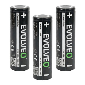 EVOLVEO LiPower 217 Max 5000 – Li-ion baterie 21700 (3.7 V / 5000 mAh) 3 ks EVOLVEO LiPower 217 Max 5000 – Li-ion baterie 21700 (3.7 V / 5000 mAh) 3 ks