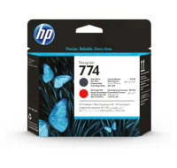 HP 774 Matte Black/Chromatic Red Printhead