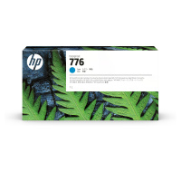 HP 776 1-liter Cyan Ink Cartridge