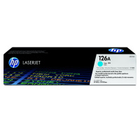 HP 126A Cyan LJ Toner Cart, CE311A (1,000 pages)