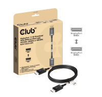 Club3D Kabel DisplayPort 2.1 na DisplayPort 2.1, DP80, 4K120Hz/10K60Hz (M/M), 1.6m, černá