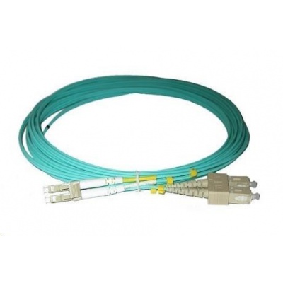 Duplexný patch kábel MM 50/125, OM3, LC-SC, LS0H, 3 m