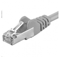 PREMIUMCORD Patch kábel CAT6a S-FTP, RJ45-RJ45, AWG 26/7 5m sivý