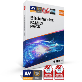 Bitdefender Family pack - 15 zariadení na 3 roky - elektronická licencia na e-mail