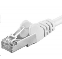 PREMIUMCORD Patch kábel CAT6a S-FTP, RJ45-RJ45, AWG 26/7 1,5m biely