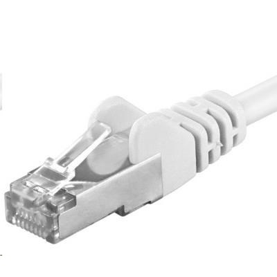 PREMIUMCORD Patch kábel CAT6a S-FTP, RJ45-RJ45, AWG 26/7 1,5m biely