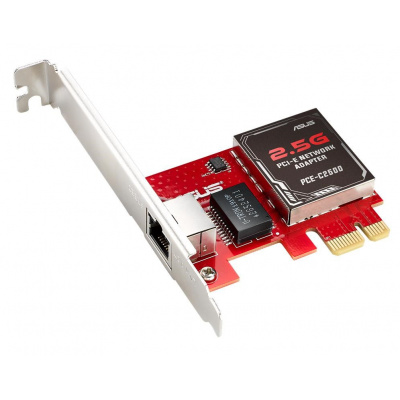 ASUS PCE-C2500 Síťový adapter 2.5GBase-T PCIe se zpětnou kompatibilitou 1G/100Mb/s, RJ45 port