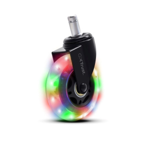 TRUST Kolečka na herní židli GXT 701, LED, gelové