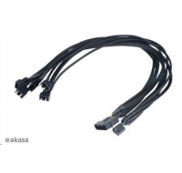 AKASA kábel FLEXA FP5 redukcia ventilátora, 1x 4pin PWM na 5x 4pin PWM, 45cm