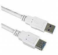 Predlžovací kábel USB PremiumCord 3.0 Super rýchly 5Gbps A-A, MF, 9pin, 2m, biely