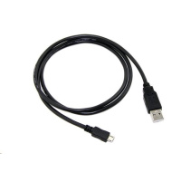 Kábel C-TECH USB 2.0 AM/Micro, 1 m, čierna