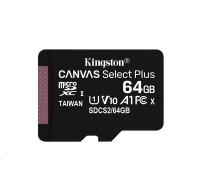 Kingston 64GB micSDXC Canvas Select Plus 100R A1 C10 - 1 ks