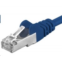 PREMIUMCORD Patch kábel CAT6a S-FTP, RJ45-RJ45, AWG 26/7 2m modrý