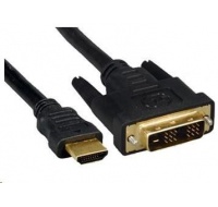 PREMIUMCORD HDMI - DVI-D 2m kábel (M/M, pozlátené kontakty, tienený)