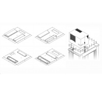 Montážna redukcia TRITON pre klimatizáciu X1 a X2 pre skrinku s hĺbkou 800 x 800 mm, čierna