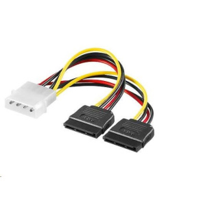 PREMIUMCORD Kábel napájacieho adaptéra 5,25" na 2x S-ATA PREMIUMCORD Kábel napájacieho adaptéra 5,25" na 2x S-ATA