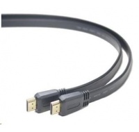 PREMIUMCORD HDMI High Speed + Ethernet plochý kábel, pozlátené konektory, 2 m