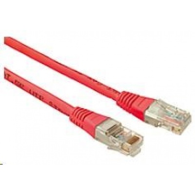 Solarix Patch kábel CAT5E UTP PVC 5 m červený, odolný proti zasekávaniu C5E-155RD-5MB