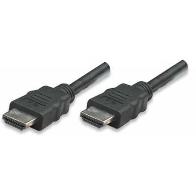 MANHATTAN HDMI kábel s Ethernetom, HEC, ARC, 3D, 4K, tienený, 10 m, čierny