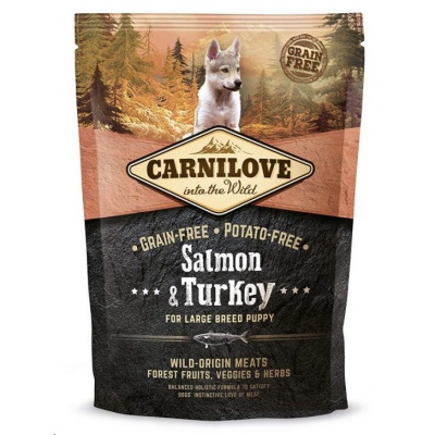 Carnilove Salmon & Turkey for LB Puppy 1,5kg - losos a krocan