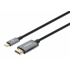 Manhattan kabel USB-C na HDMI, USB-C Male na HDMI Male, 1m, černá