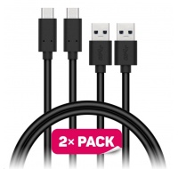 CONNECT IT Wirez USB-C (typ C) -> USB-A, USB 3.1 Gen 1, čierna, 1 m (2 ks v balení)