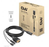 Club3D kábel HDMI na VGA, M/M, 28AWG, 2 m