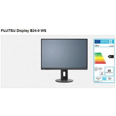 FUJITSU LCD B24-9 WS 24" mat, 1920x1200, 300cd, IPS, DP, HDMI, D-SUB, REPRO, USB 2x2.0, PIVOT, černý