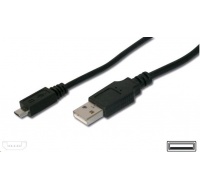 Kábel USB PREMIUMCORD 2.0 Kábel A-Micro B 0,5 m (čierny)