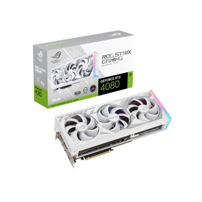 ASUS VGA NVIDIA GeForce ROG Strix RTX 4080 16GB GDDR6X White Edition, RTX 4080, 16GB GDDR6X, 3xDP, 2xHDMI