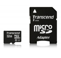 Karta TRANSCEND MicroSDHC 32GB Premium, Class 10 UHS-I 300x + adaptér