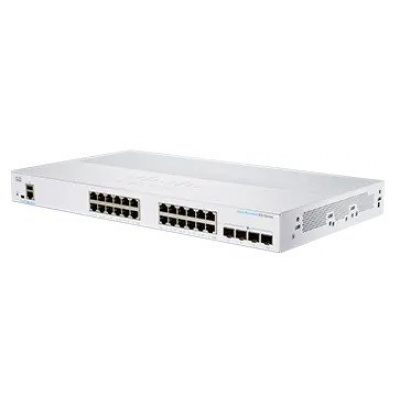 Prepínač Cisco CBS350-24T-4G, 24xGbE RJ45, 4xSFP, bez ventilátora