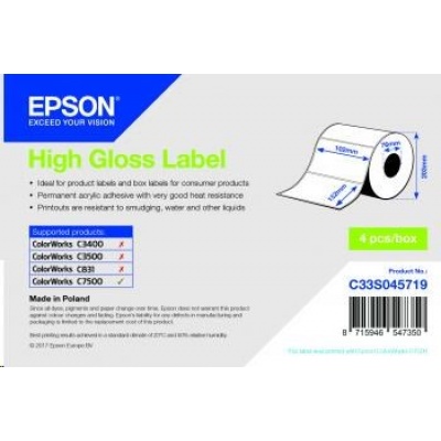 Rolka štítkov Epson, normálny papier, 102x152mm