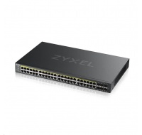 Zyxel GS2220-50HP 50-portový gigabitový PoE manažovaný L2 switch, 44x gigabitový RJ45, 4x gigabitový RJ45/SFP, 2x SFP, PoE 375W