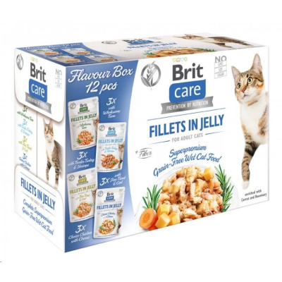 Brit Care Cat Flavour box Fillet in Jelly, 4*3 pcs. (12*85 g)
