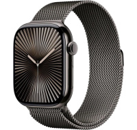 Apple Watch Series 10 GPS + Cellular 42mm Slate Titanium Case with Slate Milanese Loop