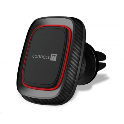 CONNECT IT InCarz 4Strong360 CARBON univerzálny magnetický držiak do auta, 4 magnety, červený