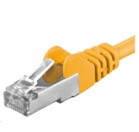 PREMIUMCORD Patch kábel CAT6a S-FTP, RJ45-RJ45, AWG 26/7 0,25m žltý