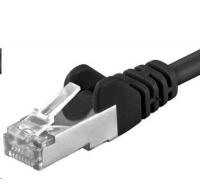 PREMIUMCORD Patch kábel CAT6a S-FTP, RJ45-RJ45, AWG 26/7 5m čierny