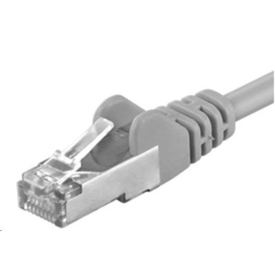 PREMIUMCORD Patch kábel CAT6a S-FTP, RJ45-RJ45, AWG 26/7 0,5m sivý