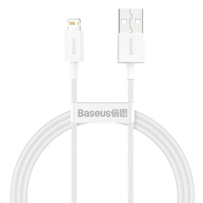 Rýchlonabíjací kábel Baseus Superior Series USB/Lightning 2.4A 1m biela